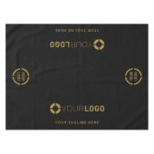 Zwart, aangepast bedrijf, Logo promotiescherm Tafelkleed (Voorkant (Horizontaal))