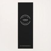Zwart Aangepaste minimale witte zakelijke Logo Web Yogamat (Achterkant)