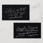 Zwart Abstract functioneel Visitekaartje (Voorkant / Achterkant)