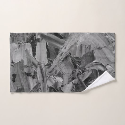 Zwart Abstract Handdoek (Handdoek)