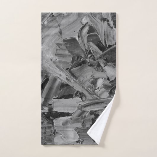 Zwart Abstract Handdoek (Handdoek)