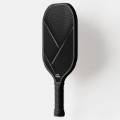 Zwart Abstract koolstof Kijk naar aangepaste tekst Pickleball Paddle (Links)
