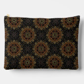 Zwart Abstract Mandala Design make-up tas (Voorkant)
