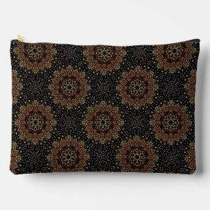 Zwart Abstract Mandala Design make-up tas