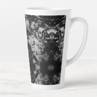 Zwart Abstract Ontwerp Latte Mok