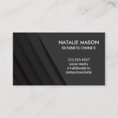 Zwart Abstract paneel | Monogram Visitekaartje (Achterkant)