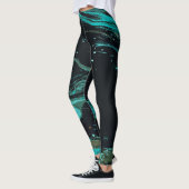 Zwart Abstract patroon Leggings (Links)