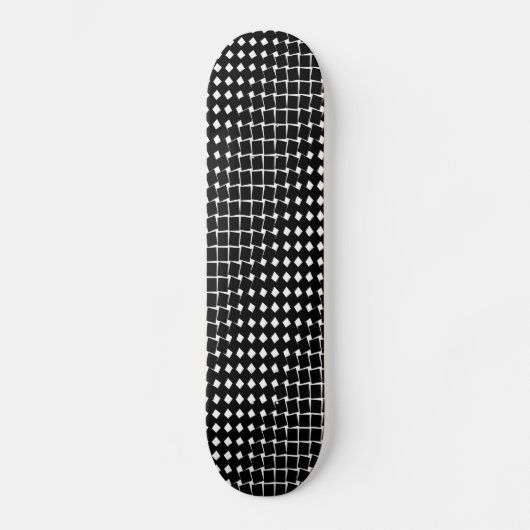 Zwart abstract patroon skateboard (Voorkant)