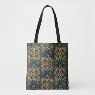 zwart achtergrond folk country art draagtas