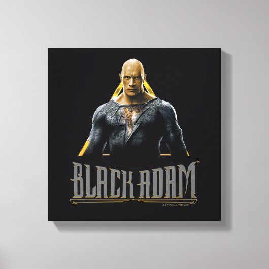Zwart Adam-teken en naam grafisch Canvas Afdruk (Voorkant)