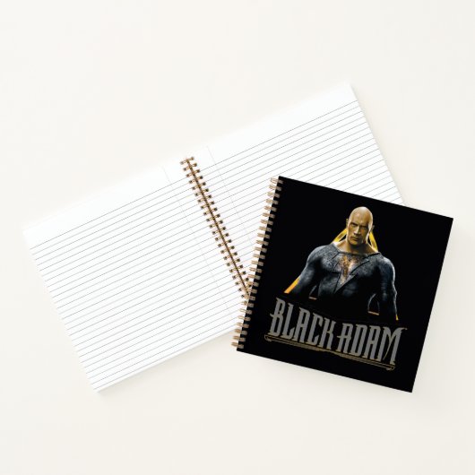 Zwart Adam-teken en naam grafisch Notitieboek (Binnen)