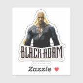 Zwart Adam-teken en naam grafisch Sticker (Vel)