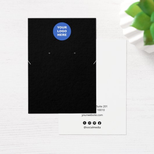 Zwart add Logo Ketting Verdien Display Card Visitekaartje (Bureau)