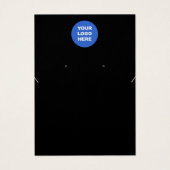 Zwart add Logo Ketting Verdien Display Card Visitekaartje (Voorkant)
