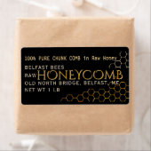 Zwart adres Verzameld Honeycomb Label (Insitu)