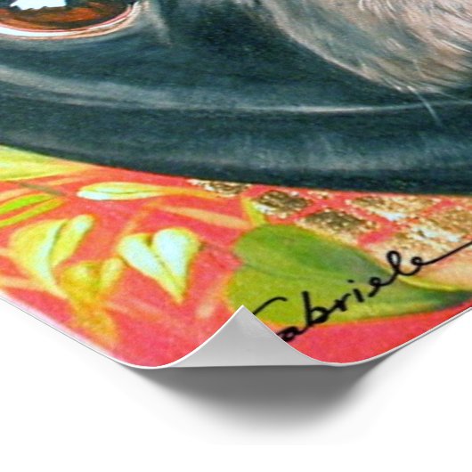 Zwart afdrukken poster (Hoek)