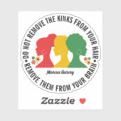 ZWART AFRO HAAR Inspirerend Quote Sticker (Vel)