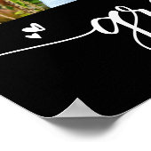 Zwart Afstuderen 4 Foto Wit Script Harten Girly Poster (Hoek)