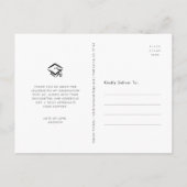 Zwart Afstuderen fotoscript harten dank u Briefkaart (Achterkant)