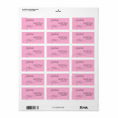 Zwart Afstuderen Pet Roze Etiket (Full Sheet)