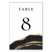 Zwart agaat edelsteen Tafel Kaart (Achterkant)