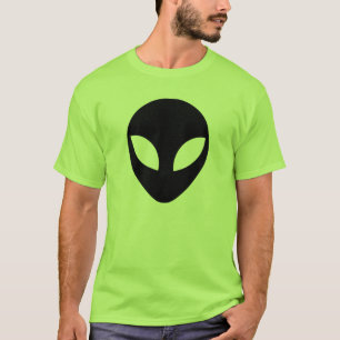 Zwart Alien Head Shape T-shirt