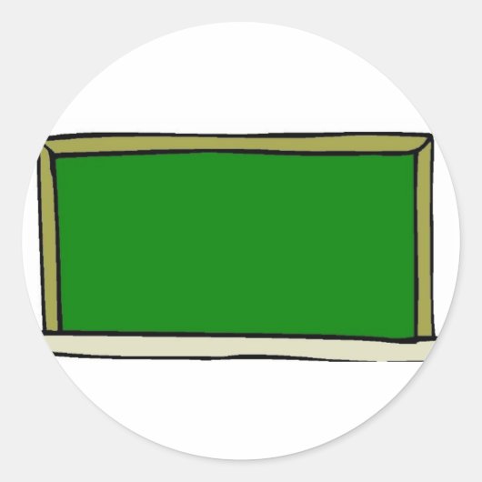 Zwart alkbord ronde sticker (Voorkant)