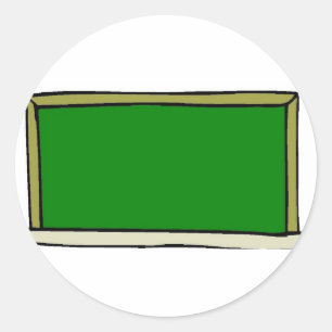 Zwart alkbord ronde sticker