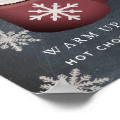 Zwart alkbord, warm chocolaatbalk poster (Hoek)