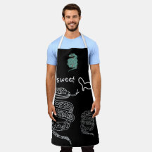 Zwart All-Over Print Schort Snake Sweet Large