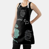 Zwart All-Over Print Schort Snake Sweet, Medium (Insitu)