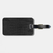 Zwart alligator Kijk aangepast Bagagelabel (Achterkant horizontaal)