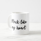Zwart als mijn hartkamer Mok (Voorkant links)