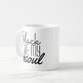 "Zwart als...." - Witte Klassieke Mok (Voorkant links)