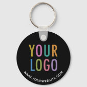 Zwart Aluminium Sleutelhanger Custom Business Logo (Achterkant)