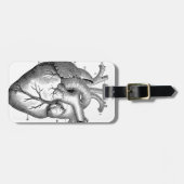 Zwart anatomisch hart bagagelabel (Voorkant horizontaal)