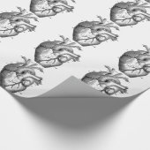 Zwart anatomisch hart cadeaupapier (Hoek)