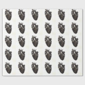 Zwart anatomisch hart cadeaupapier (Vlak)