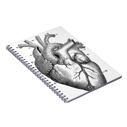 Zwart anatomisch hart notitieboek (Rechterzijde)