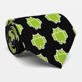 Zwart Android-Stropdas Stropdas (Opgerold)