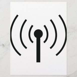 zwart antennepictogram