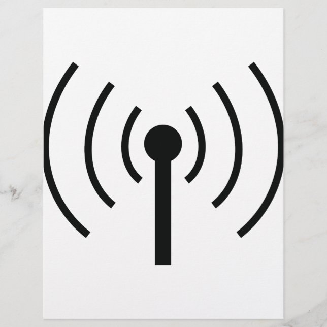 zwart antennepictogram (Voorkant)