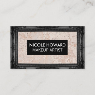 Zwart Antiek Lijst   Wandgrungetextuur Visitekaartje