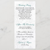 zwart aqua Trouwprogramma Programma (Achterkant)