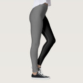 Zwart Ash Gary Two Tone Kleur Split Leggings (Rechts)