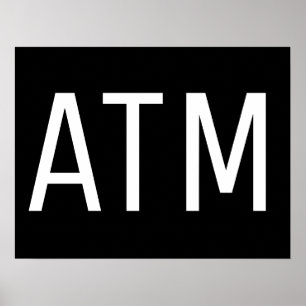 ZWART ATM-TEKEN POSTER