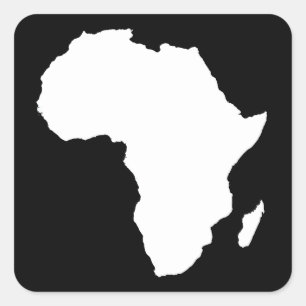 Zwart-Audaciaal Afrika Vierkante Sticker