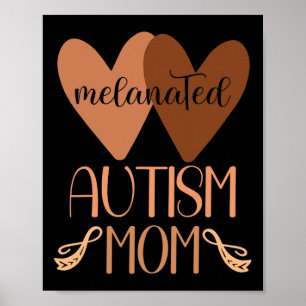Zwart Autisme Moeder van Autistische Zoon Kinder M Poster
