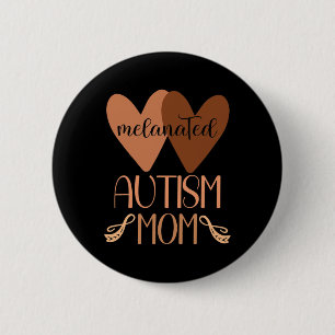 Zwart Autisme Moeder van Autistische Zoon Kinder M Ronde Button 5,7 Cm