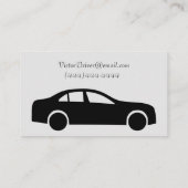 Zwart autoafdrukstuurprogramma visitekaartje (Achterkant)
